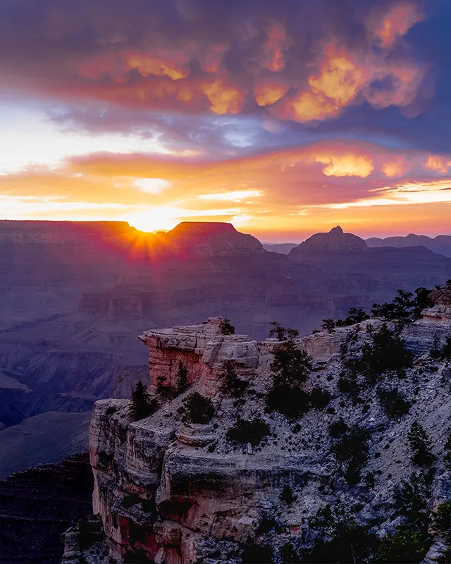 Sunrise over the Grand Canyon from the South Rim, Arizona